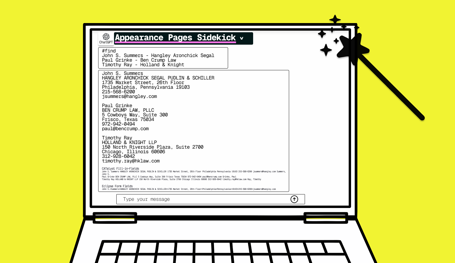 Appearance Pages Sidekick preview