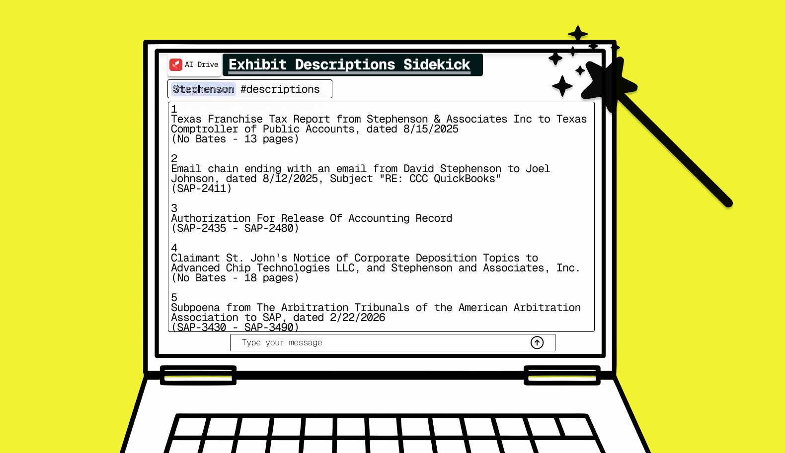 Exhibit Descriptions Sidekick preview
